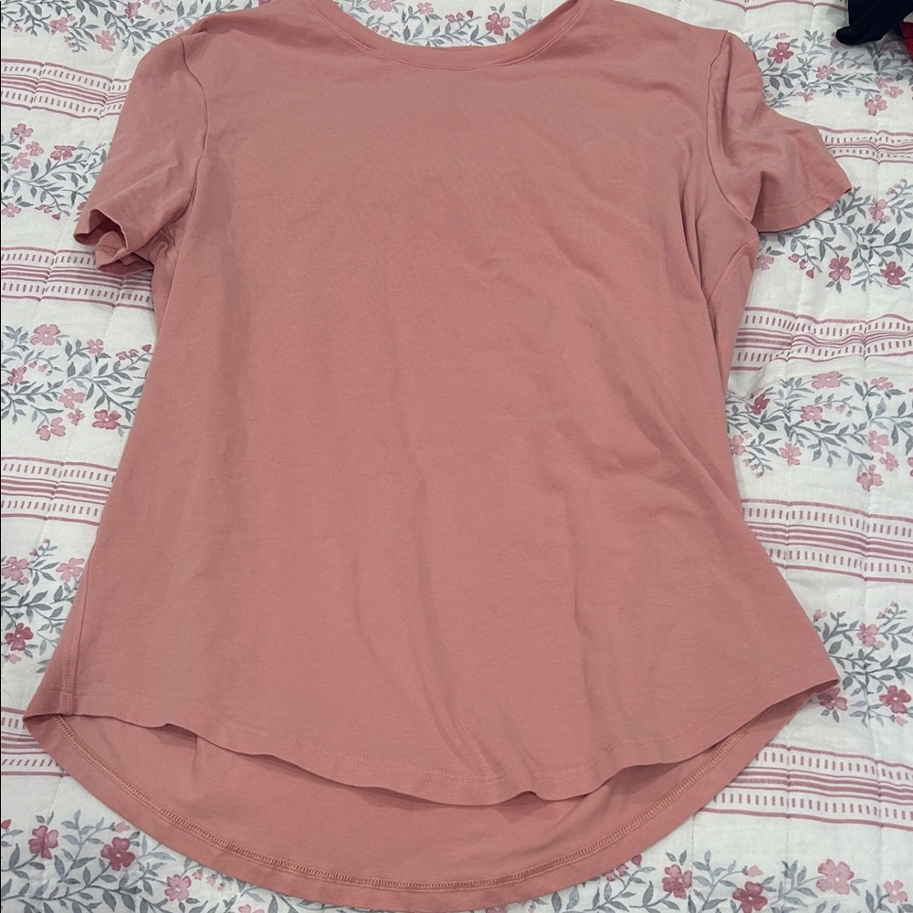 lululemon athletica Soft Pink Short Sleeve Tee